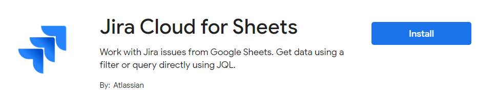 Installing Jira Cloud for Google Sheets Add-On